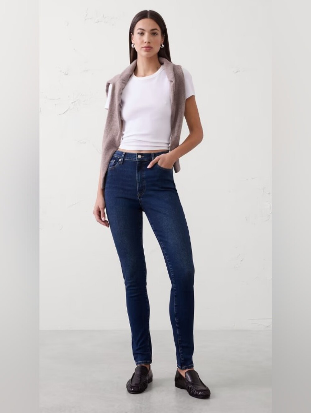 Banana Republic Skinny Dark Blue Rinse Premiun Denim Jeans Misses Size 28